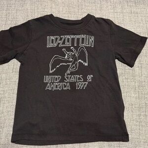 Led Zeppelin Kids Black Graphic Tee